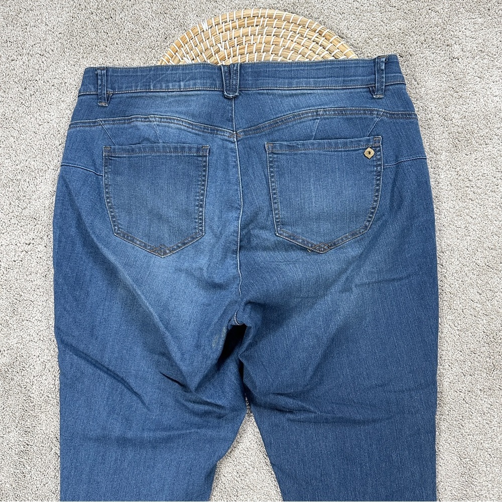 Democracy Women’s Ab Solution Booty Lift Blue Plus Jeggings Jeans Blue Denim 18W - Picture 7 of 15